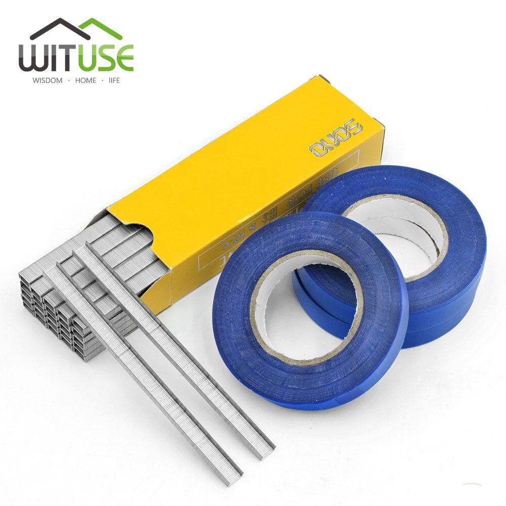 Plant Branch Hand Tying Binding Machine Flower Vegetable Garden Tapetool Tapener +Tapes+Staples Garden Tools Fruit Vine Fixing: EQF724