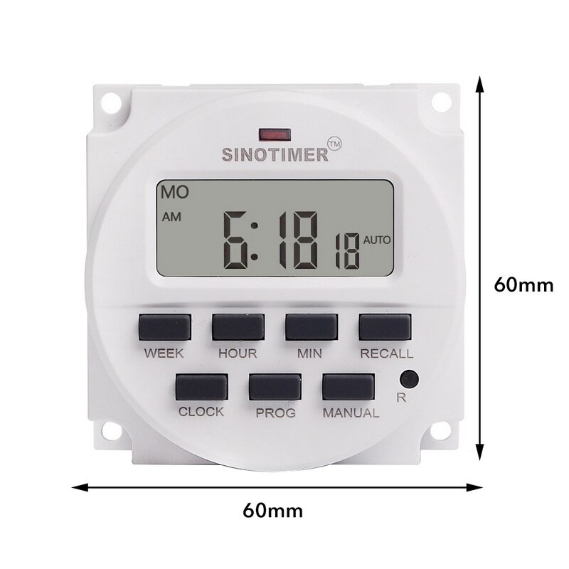 Program Timers LCD Digital 7Days Programmable Timers Switch AC DC Weekly Hour Minute Control Timer With 12/24/110/220V