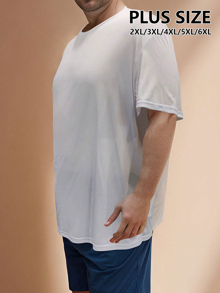 5PCS Plus T-shirt voor heren Grote en lange shirts Heren Ultralight Sneldrogend Sport T-shirt 2XL/3XL/4XL/5XL/6XL