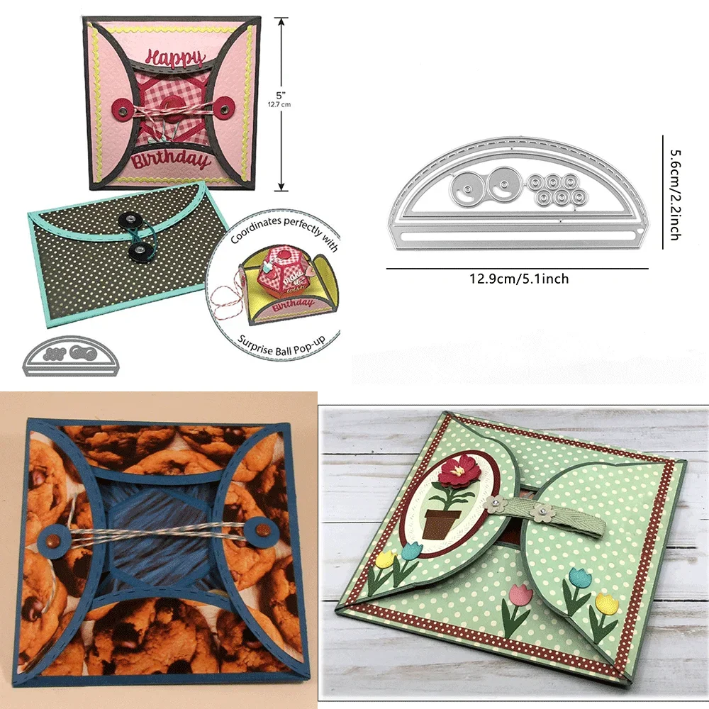 Troqueles de corte de Metal con bolas emergentes y accesorios, troquelados en relieve en 2025, para hacer tarjetas DIY, suministros para manualidades de álbumes de recortes: Borgoña