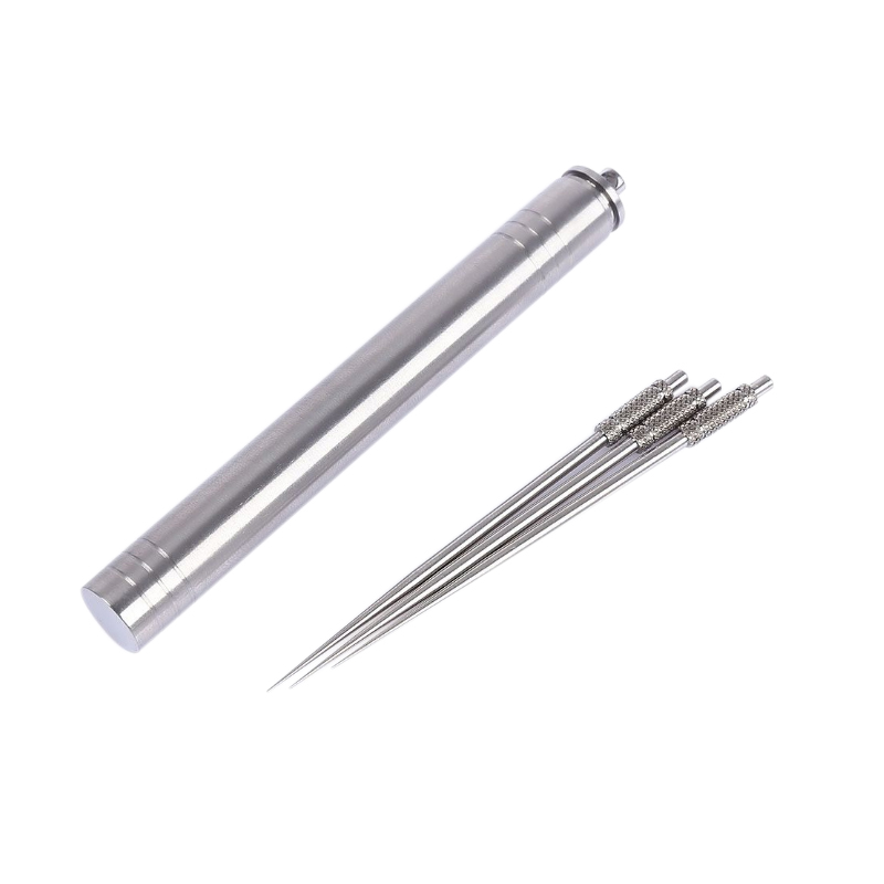 SDFC-Outdoor Draagbare Titanium Legering Tandenstokers Opslag + Herbruikbare [Niet giftig] Titanium Legering Tandenstoker