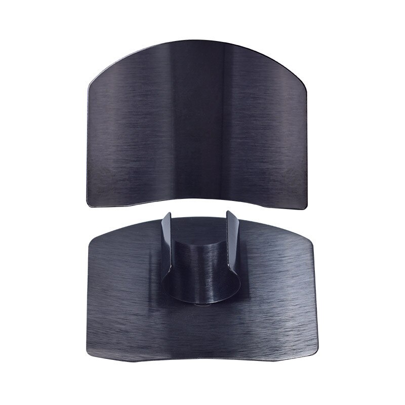 Fingers Guard Protect Stainless Steel Hand Protector Vegetable Cutting Knife Cut Finger Protection Kitchen Gadgets Tools: Single-Black 1PC