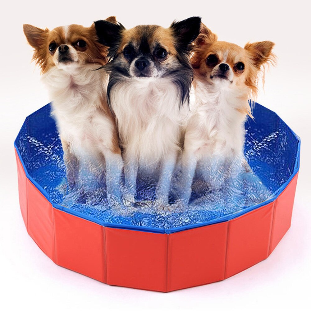 Sammenklappelig hundesvømmebad brusebad hundebassin have swimmingpool hus seng sommer badekar sammenklappeligt badekar til hundekat kæledyr