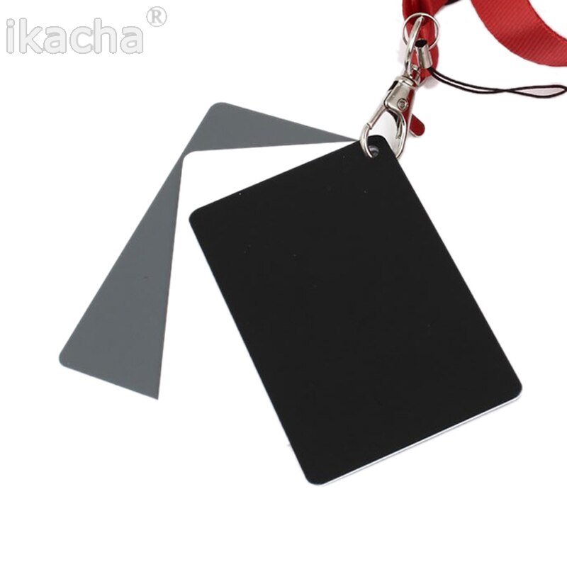 Kamera 3 in 1 Taschenformat Digitalkamera 18% weiß Schwarz Grau Abgleich Karten Mit Umhängeband Für Digitale fotografie