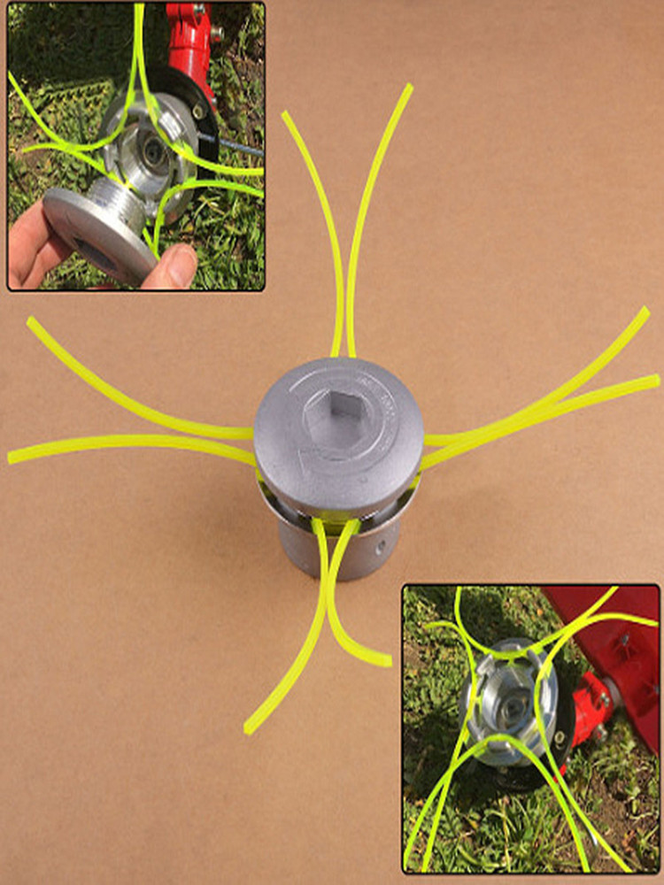 Universal Aluminium Alloy Trimmer Head String Set Garden Grass Brush Cutter Strimmer Head for Lawn Mower Accessories