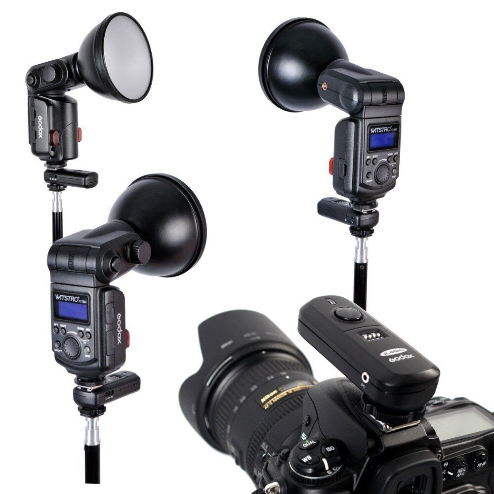 Godox fc -16 2 kpl vastaanotin 16 kanavaa 2.4g langaton studiokamera speedlite salamalaukaisu studio salamalaukaisin canon nikonille