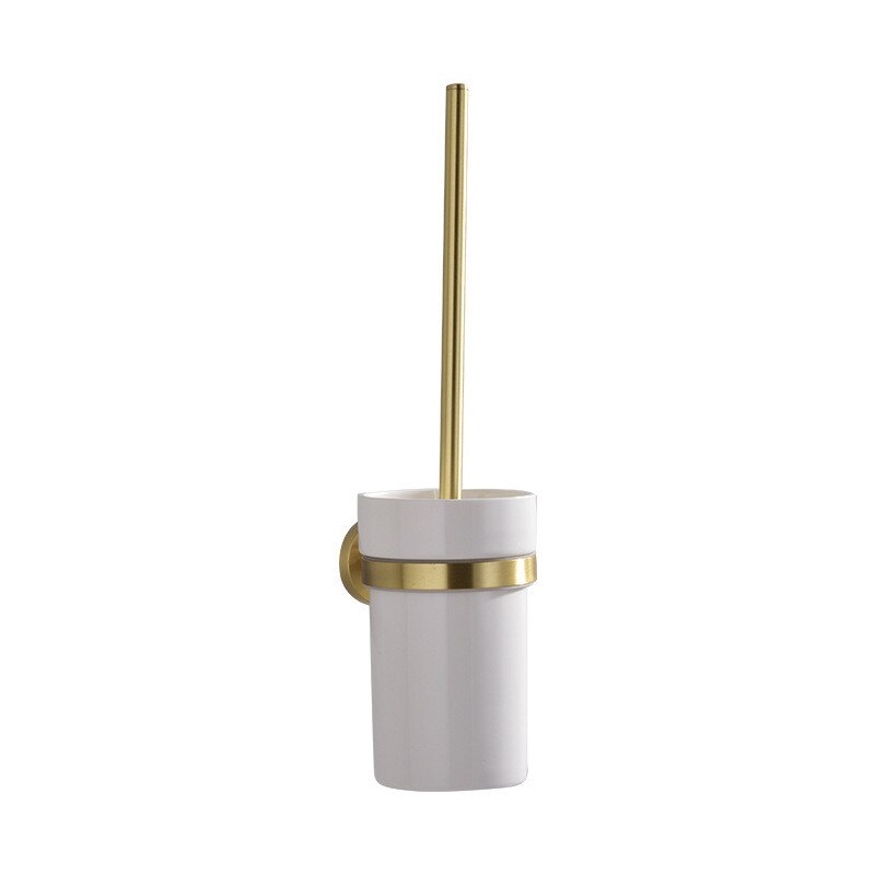 Bathroom Accessories Set, Brass Brushed Gold Paper Holder,Towel Bar,Towel Rack,Toilet Brush Holder, Corner Shelf,Bath Hardware: toilet brush holder