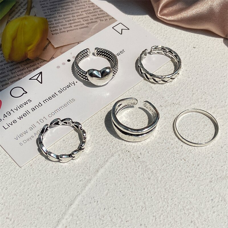 einstellen böhmischer, herzförmiger goldringe für damen und mädchen aus zinklegierung, fingerringe, 2022 klassische schmuckringe für damen