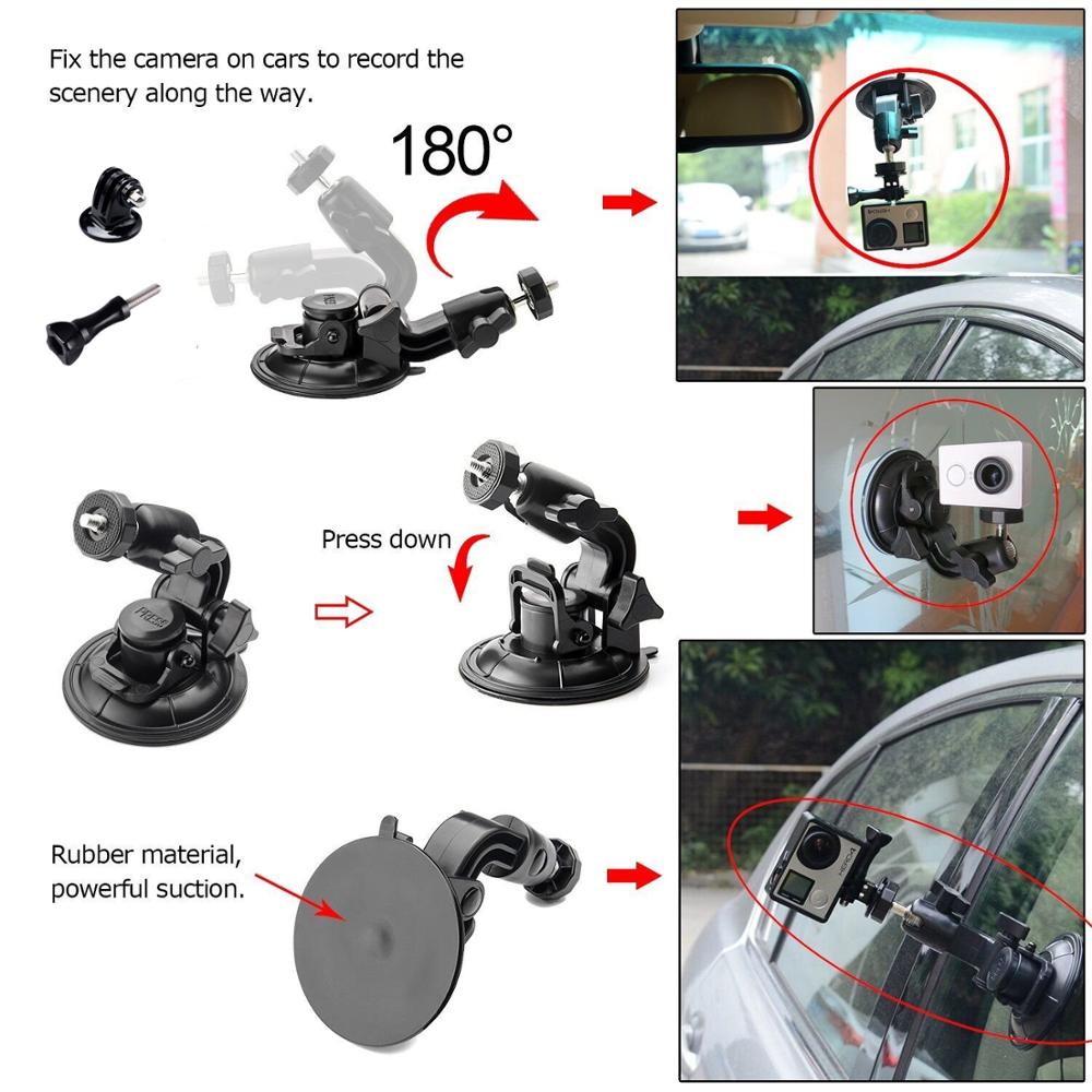 Anordsem-ventosa para parabrisas de coche, accesorios para Go Pro, 9cm, Hero 9, 8, 7, 6, 5, 4, 3 +, SJCAM, Xiaomi, DJI