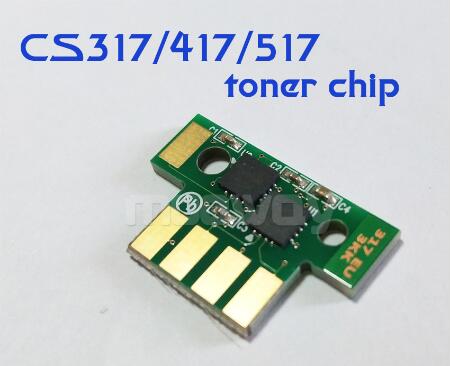 compatible toner chip for Lexmark CS317 CS317dn CS417 CS417dn CS517 CS517de CX317 CX317dn CX417 CX417de CX517 CX517de toner chip