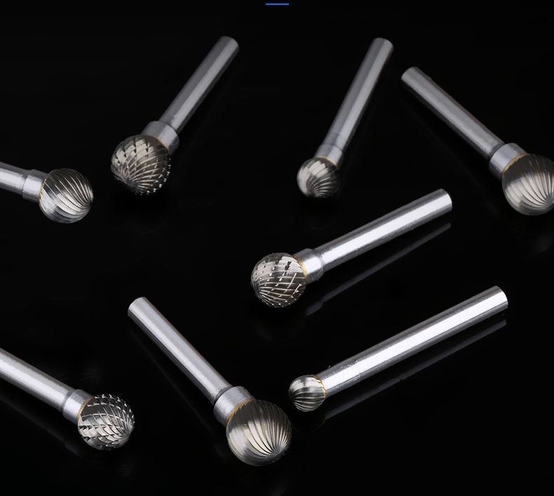 6-25mm Big D Ball Cutters Tungsten Steel Milling Cutter Carpenter Tools Grinder Rotary Burrs Carbide Rotary File Metal Carving