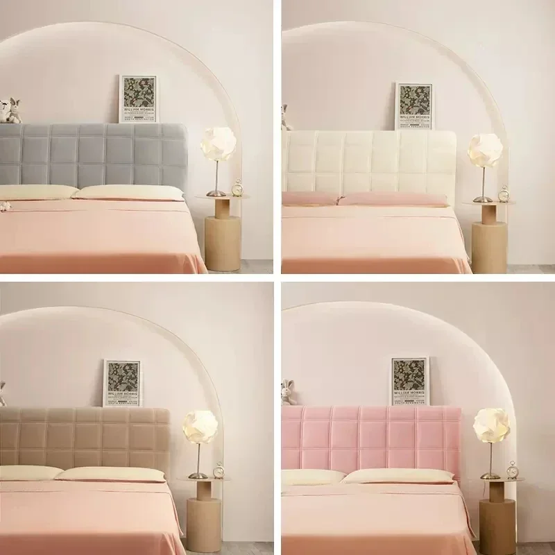 Copri testiera letto scozzese di lusso telecamera da letto Morbida calda invernale Addensare Protezione antipolvere per testata del letto tutto-compreso Coperture posteriori per letto universali