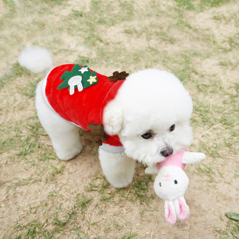 Julekat tøj små hunde katte santa kostume killing hvalpedragt hættetrøje varm kæledyr hundetøj tøj tilbehør