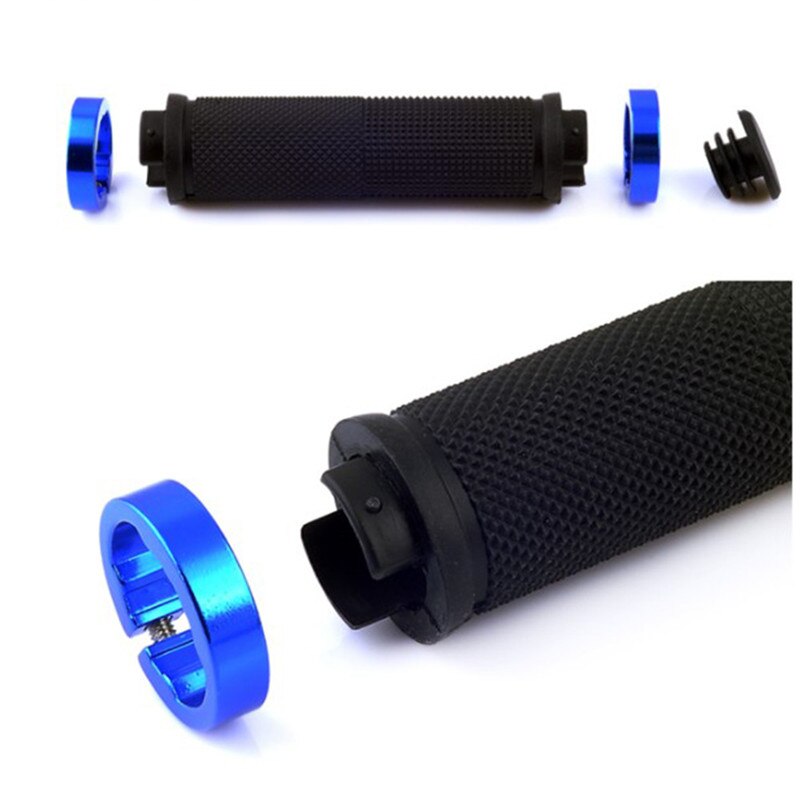 Convenient Durable 1 Pair Double Lock On Locking Mountain BMX Bike Bicycle Cycling Handle Bar Grips#259747