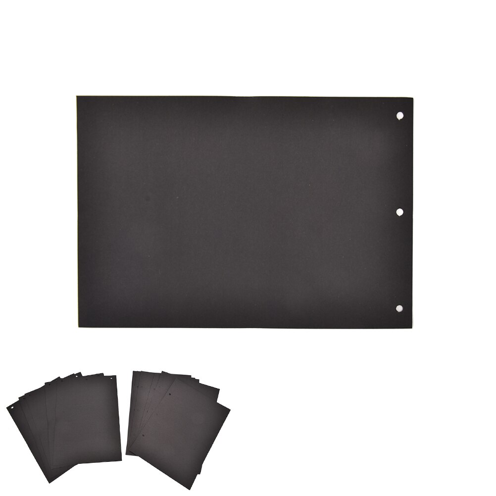 Extra vellen voor doe-het-zelf fotoalbum 10 vellen scrapbookpapier knutselen binnenvellen zwarte kaart handgemaakte binnenpagina's 18 x 26cm