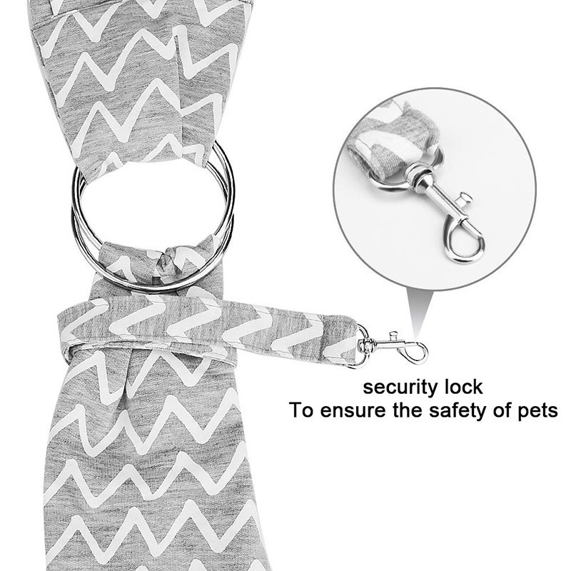 Benepaw Adjustable Two-side Useable Small Dog Sling Backpack Breathable Puppy Dog Travel Bag Pet Sling Carrier Security Lock
