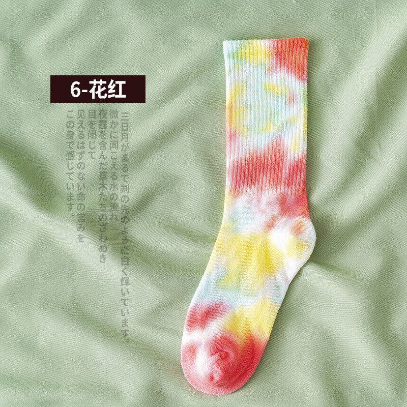 Calcetines largos de algodón para hombre y mujer, calcetín de estilo urbano, baloncesto, skate, Hip hop, novedad: 6