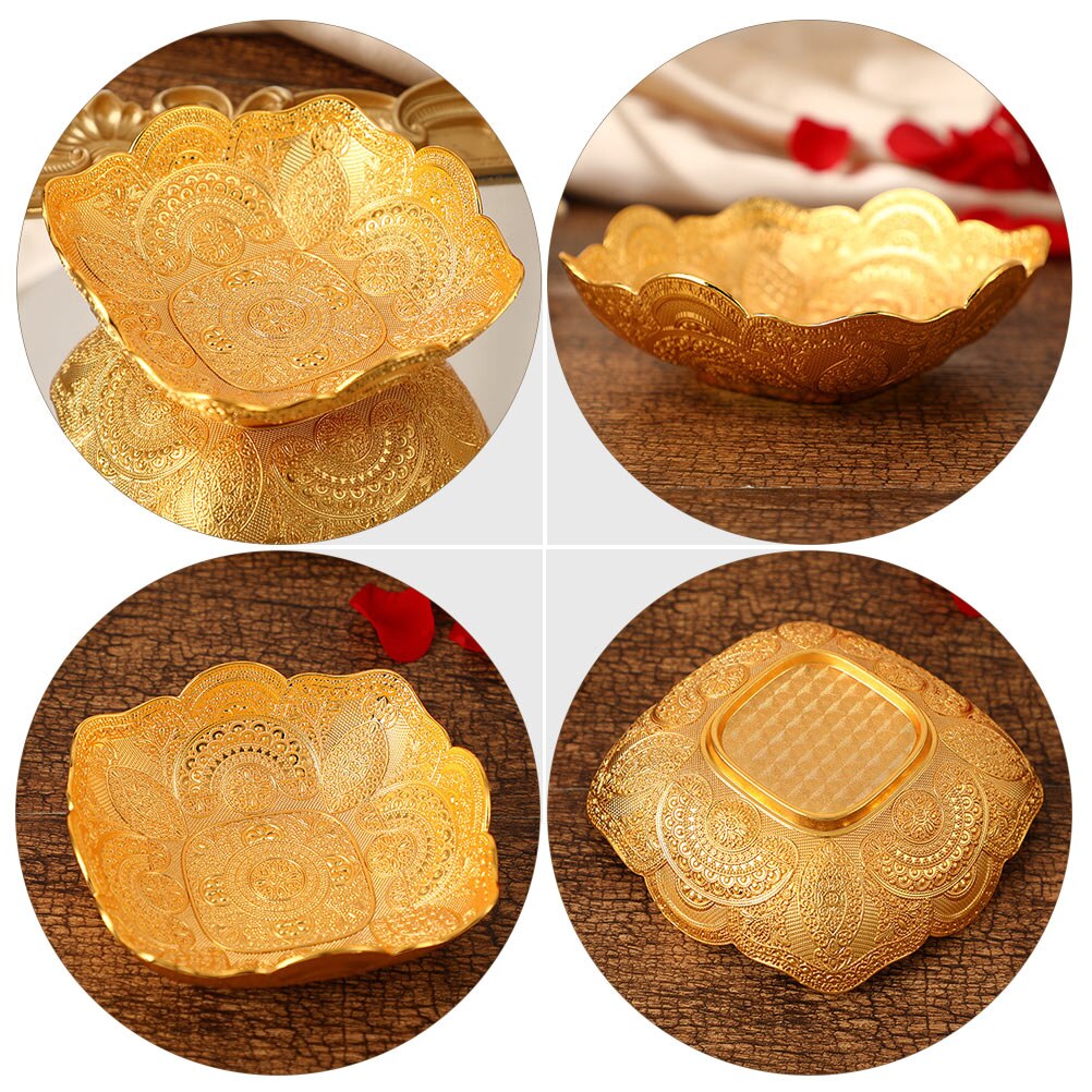 Delicate Fruits Serving Tray Chic Pastry Plate Metal Fruit Display Tray