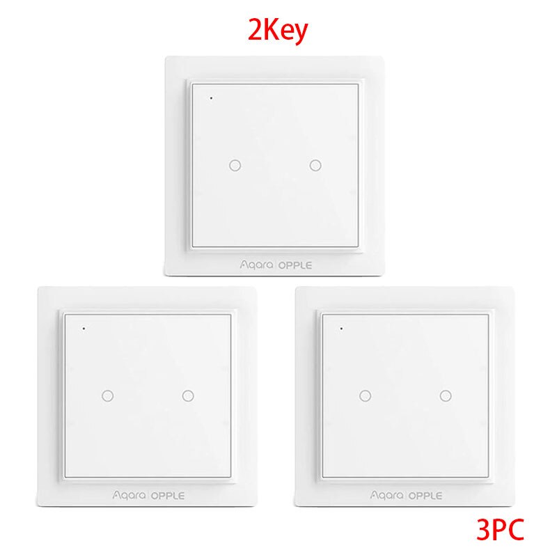 Original Aqara Opple Wireless Switch Zigbee 3.0 Smart Light Switch 2/4/6 Buttons APP Remote Control For Apple Homekit Mijia APP: 3PC-2Key