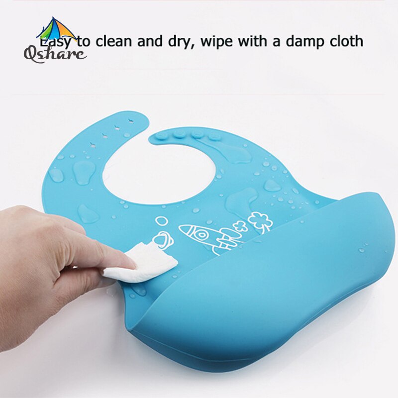 Babadores do bebê babadores de silicone macio à prova dwaterproof água saliva pingando babadores infantis para bebês crianças ferramentas de alimentação do miúdo babadores avental