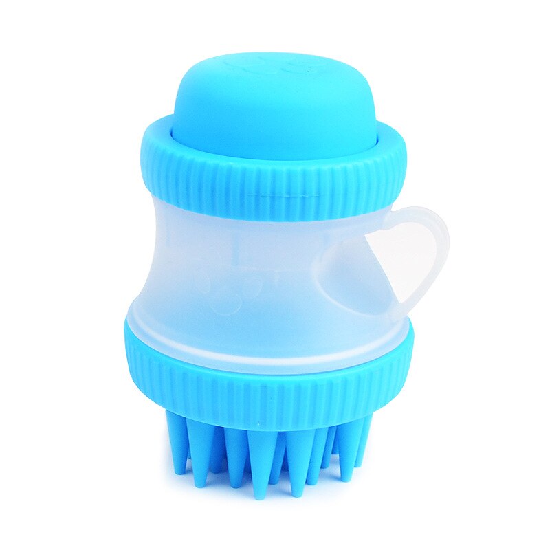 Dispensador de champú de baño multifunción para mascotas, cepillo masajeador de silicona multifunción, limpieza de ducha y cachorro, lavado de perros