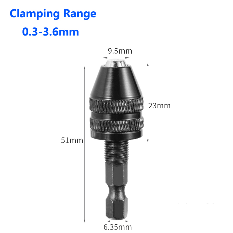 Bohrfutter Keyless Schraubendreher Schlagschrauber Adapter Elektrische Micro Motor Klemme Mini Chuck Fixture Hex Schaft Bohrer Bits Adapter: Orange