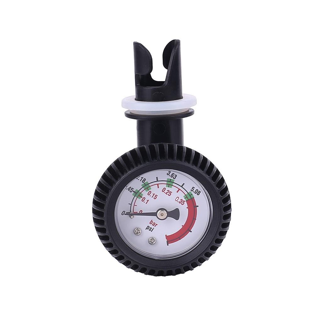 Pressure Test Pressure Gauge Inflatable Boat Air Pump Gas Sport Black ABS
