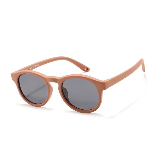Primeras gafas de sol para bebé de 0 a 3 años, para recién nacido, con correa, redondas, flexibles, polarizadas UV400, accesorio de gafas de sol de silicona para bebé: GINGER