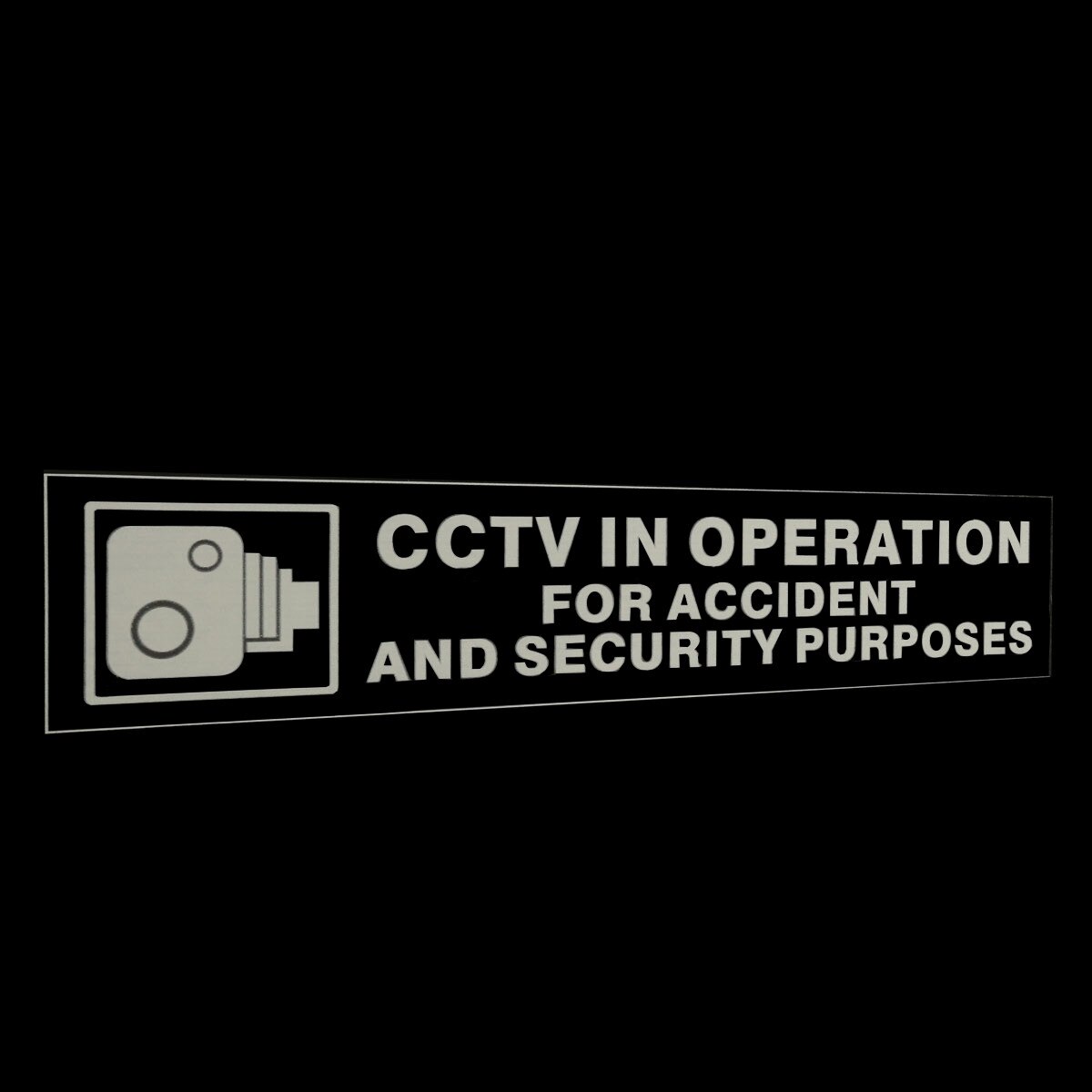 2pcs CCTV in Operation for Accident Security Purposes Self-adhensive Stickers Car Van Bus 198mmx40mm