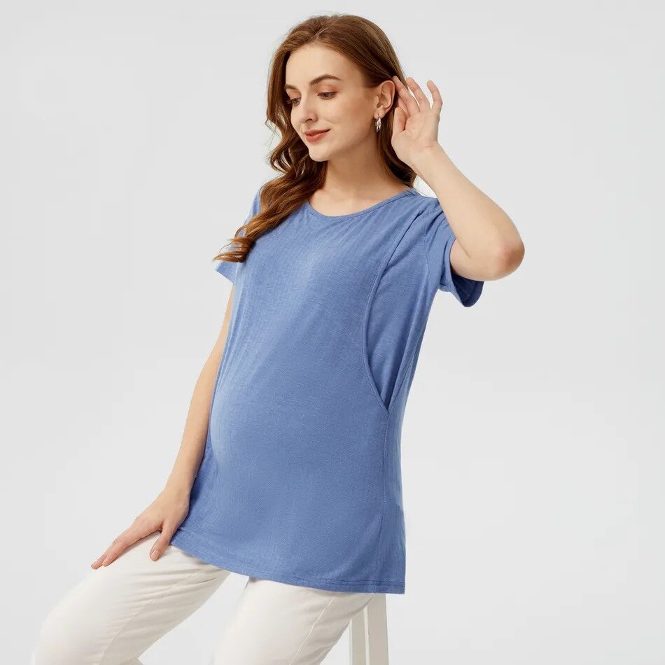 IQYU Schwangerschafts-Stillweste Damen – ärmellose Gerippte Tanktop Mit Rundhals, Kariert, Für Sommer Und Stillzeit