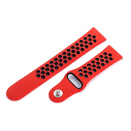 Silikonirannekehihna huami amazfit pace/stratos 2 2s/ samsung gear  s3 vyö xiaomi amazfit bip nuorisohihnalle: Punamusta / 22mm