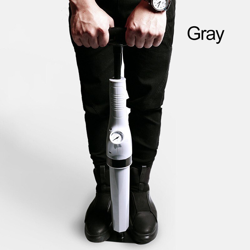 High Pressure Air Drain Blaster Gun Powerful High Pressure Suitable Drain Plunger for Bathroom Toilet Bathtubs Shower: grey