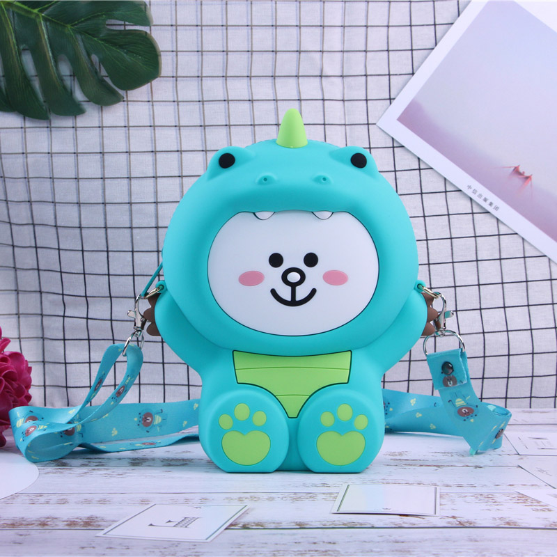 Q OOM Persoonlijkheid Cartoon Mode Siliconen Messenger Bag Mini Messenger Bag Dames Chain Purse Dames Schoudertas