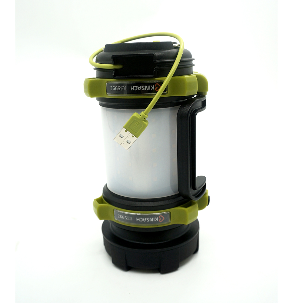 LED Camping Lantern Rechargeable Brightest Work Flashlight 4 Light Modes 2600mAh Power Bank Waterproof for Hurricane Emergency