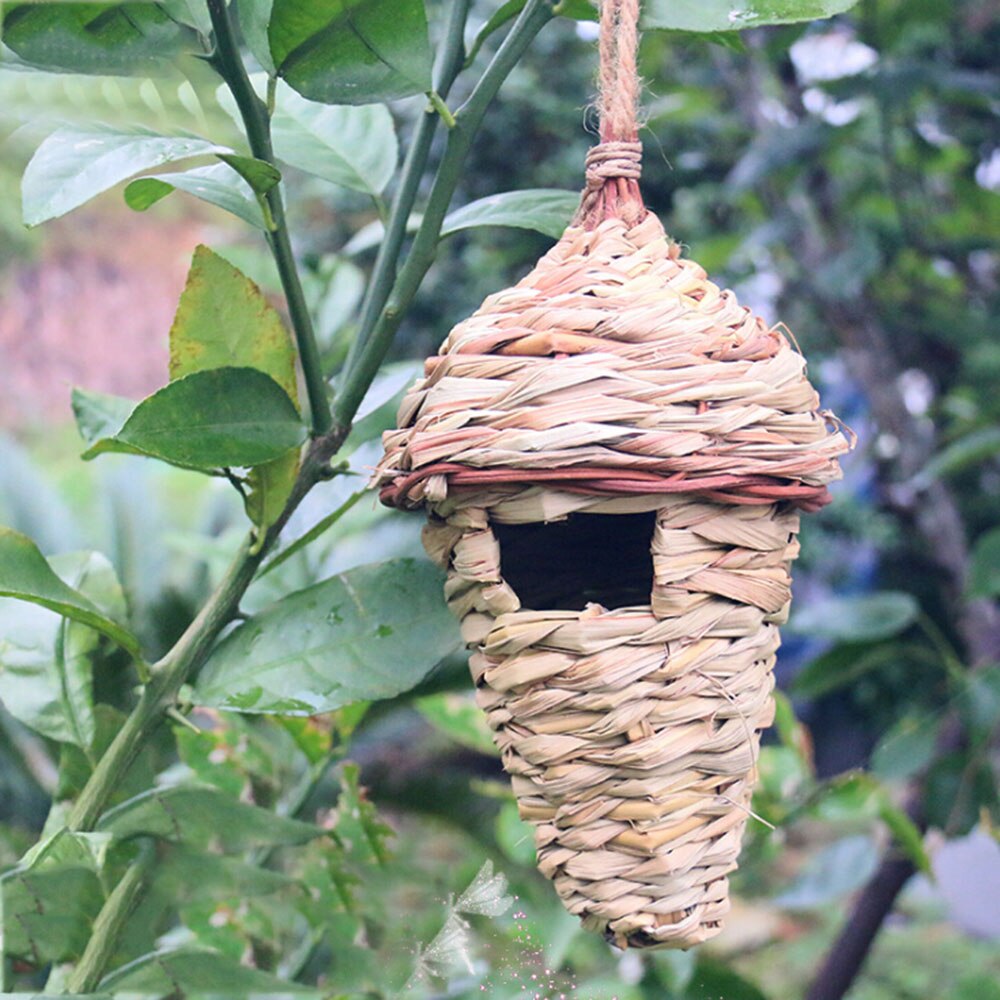 Wooden Bird House Hummingbird House Outside Hanging Handmade Outdoor Birdhouse Nest for Gardening Decoration