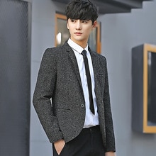 Slim men Suit Jacket Long-sleeved Business Casual men Blazer Coats Asian size S M L XL XXL XXXL