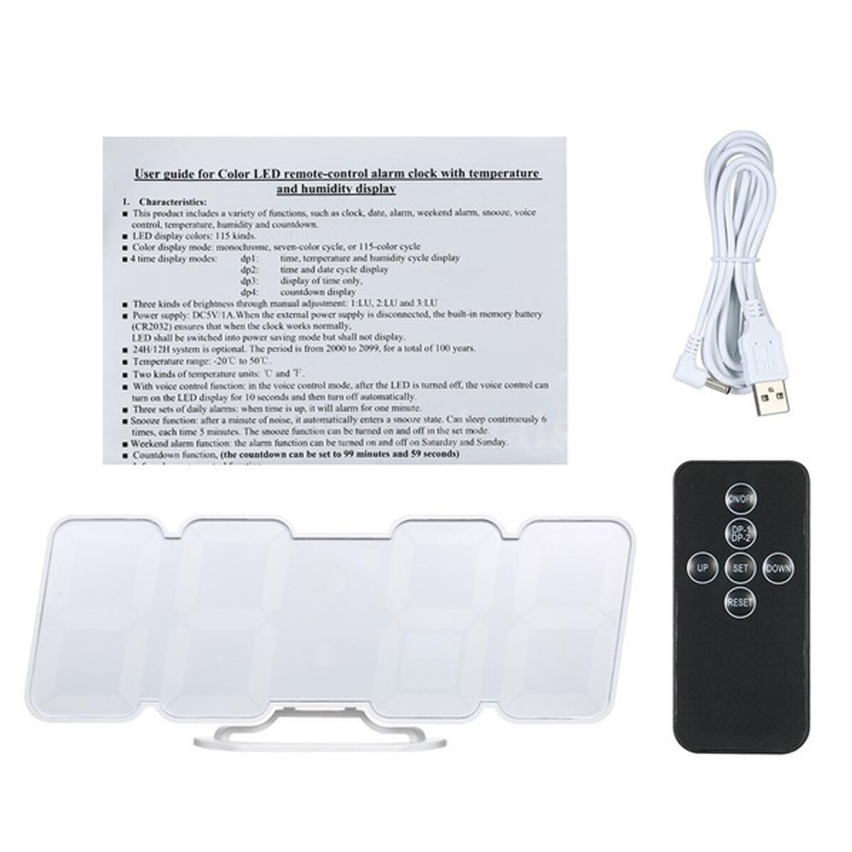 Digital Wall Clock Large Time 3D LED Alarm Date Temperature Nightlight Table Desk Watch Home Decorate Hang Electronic Clocks