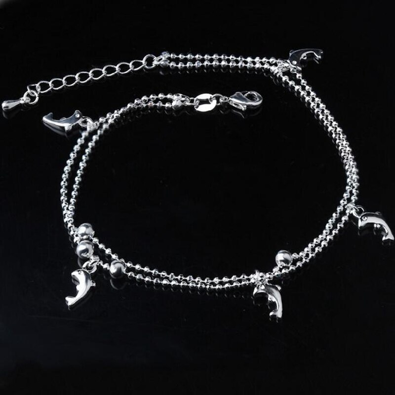 Silver Bohemian Anklet Beach Foot Jewelry Leg Chain Butterfly Dragonfly Anklets For Women Barefoot Sandals Ankle Bracelet feet: S03852