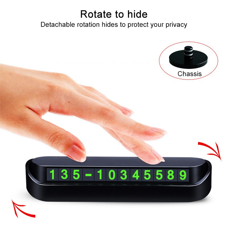 Carte de stationnement temporaire de voiture, plaque de numéro de téléphone, aimant de téléphone, numéro à rabat de voiture, accessoire automatique, accessoires de stationnement de voiture