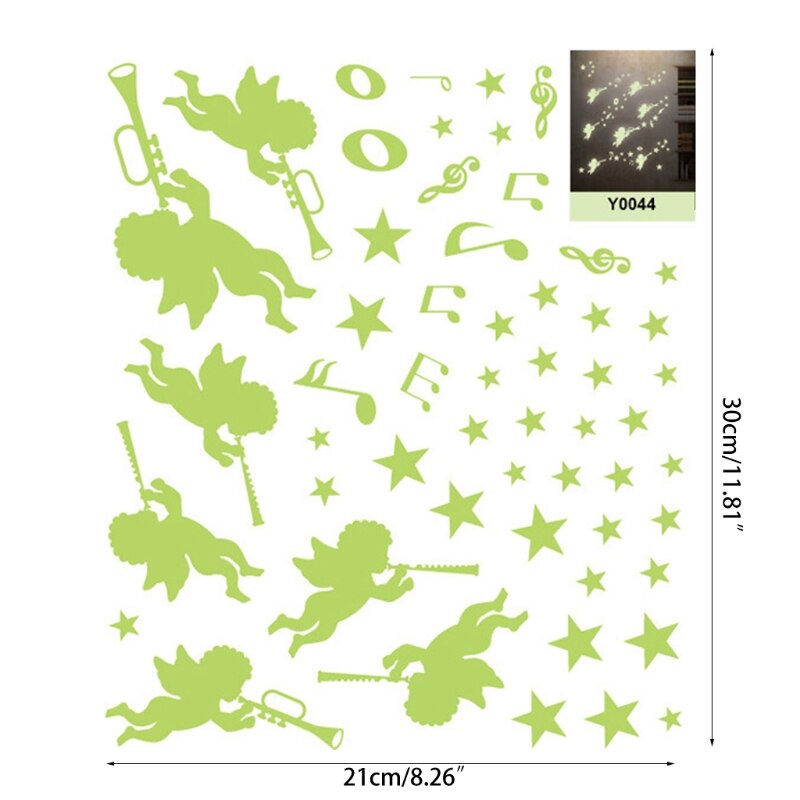 Luminous Stickers In The Dark, Luminous Little Angel DIY Murals G88E