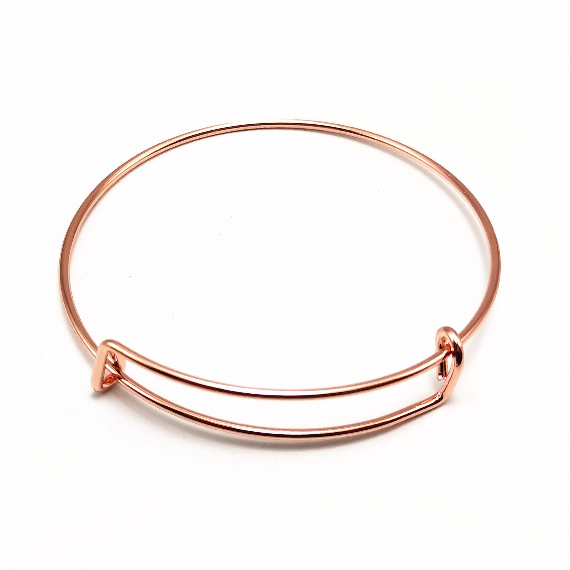 European and American popular push-pull bracelet diy retractable bracelet adjustable sub-wire bracelet: Rose Gold Color