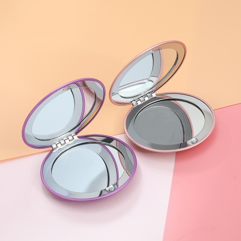 Portable Double-Sided Folding Cosmetic Mirror Female Mini Makeup Mirror Compact Pocket Mirrors