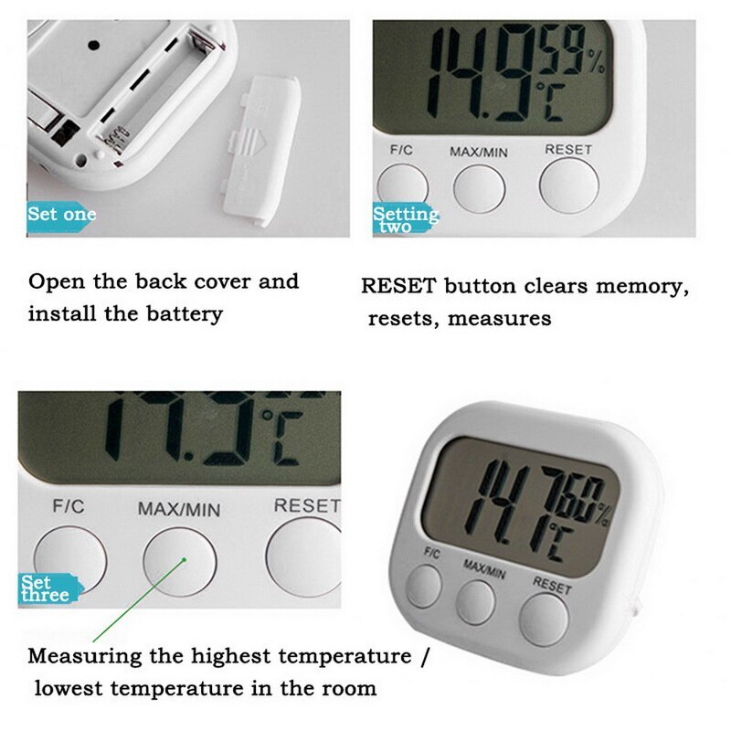 Newest electronic LCD temperature humidity meter inside room Digital thermometer hygrometer Digital Hygrometer Thermometer