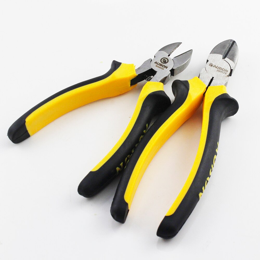 AUBON 1pc* 6" 8" Diagonal Cutting Pliers Plastic Side Cutter Diagonal Pliers Cable Cutters Electrician Hand Tools