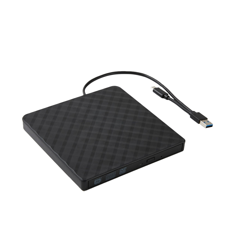 2 in 1 USB 3,0 Typ C schlanke externe DVD RW CD Writer Drive Brenner Reader Player optische Laufwerke für Laptop PC tragbare DVD-Brenner: Default Title