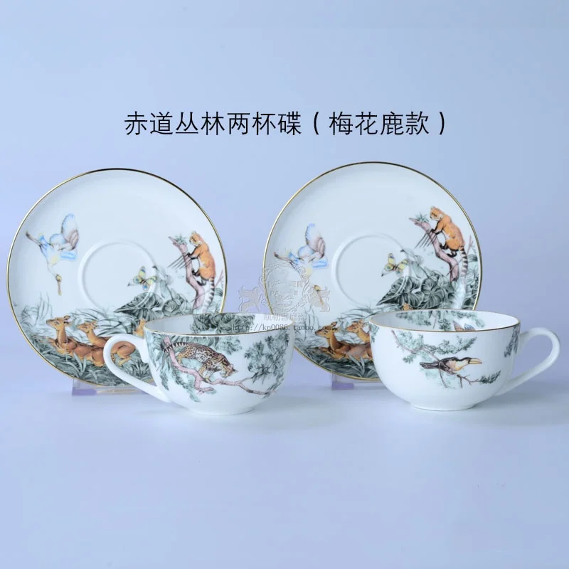 Juegos de platos de cocina, juego de tazas, cuenco, cuchara, platos de cena, taza, plato de postre, juegos de platos y platos de animales del bosque lluvioso