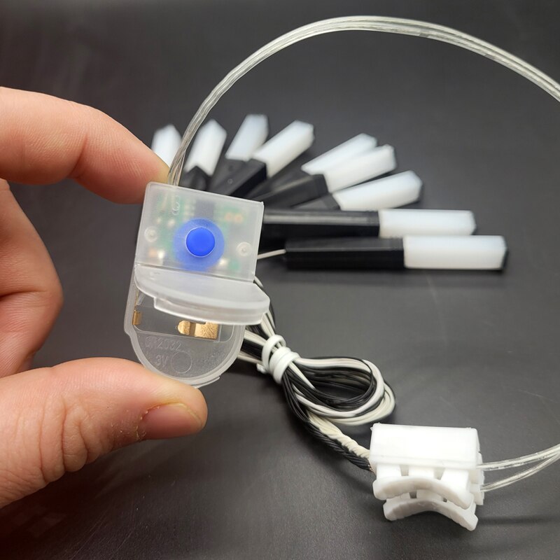 Boîtier de piles boutons Cr2032, avec interrupteur/Module Flash, changement de lumière vive normale en modèle de lumière clignotante, boîtier de piles/trois vitesses