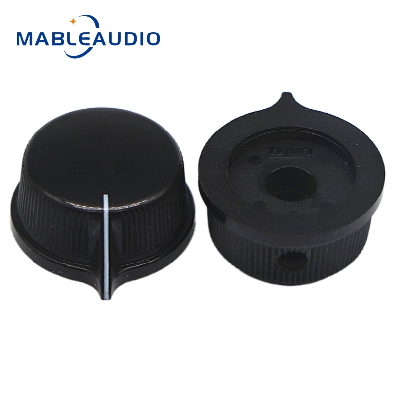 Amplificador de sonido de guitarra, potenciómetro de altavoz, interruptor de guitarra, perilla de baquelita Circular de 25,5x12,5mm: Negro
