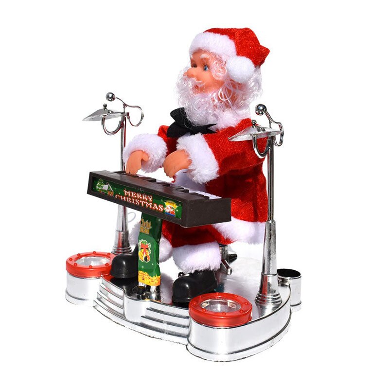 Kid Kerst Elektrische Kerstman Drum Kerst Man Saxofoon Spelen Piano Santa Speelgoed Pop Xmas Speelgoed Indoor Desktop Decor: organ Santa Claus