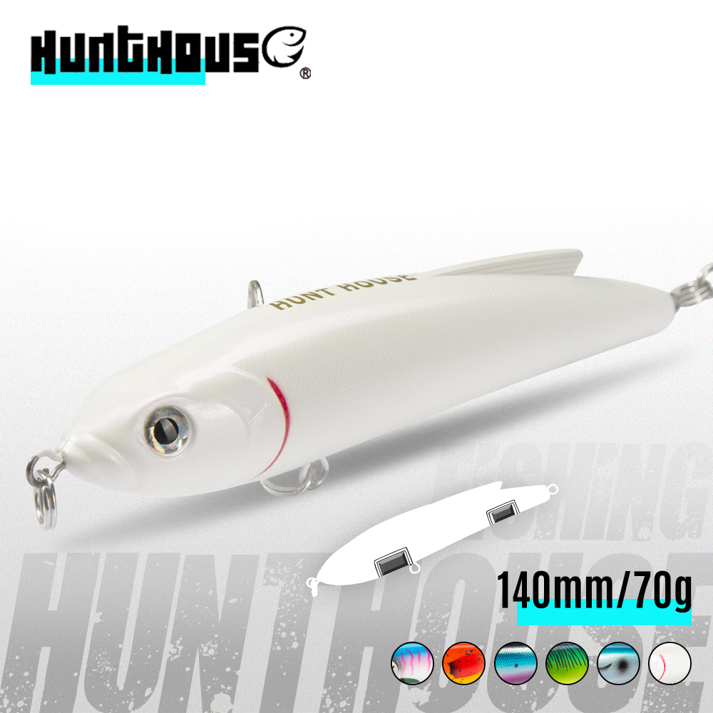 Hunthouse GT Matita Richiamo di Pesca 140mm 70g Traina Acqua Salata Affondamento Stickbait traballante Trota Artificiale Tonno colata Spigola